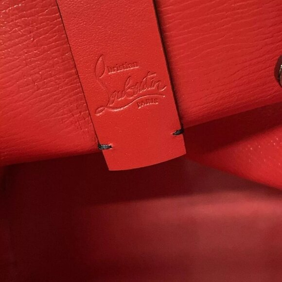Auth CHRISTIAN LOUBOUTIN Cabata Small - Black Red Patent Leather Leather - Picture 8 of 15